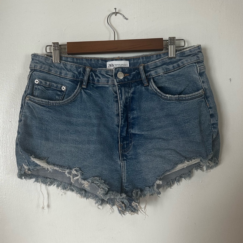 Zara High-Waisted Jean Shorts